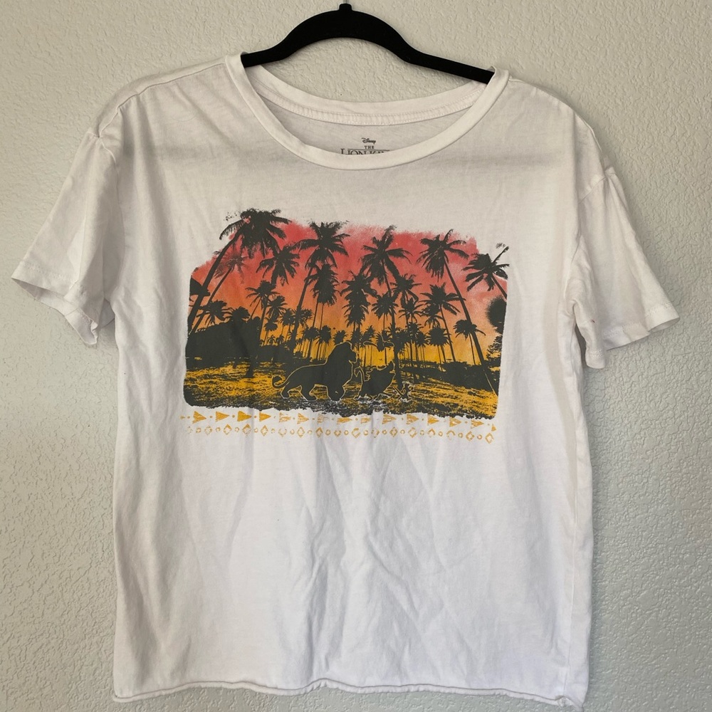 White Lion King crop top